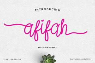 Afifah Script: A Modern Handwritten Font for Creative Expression
