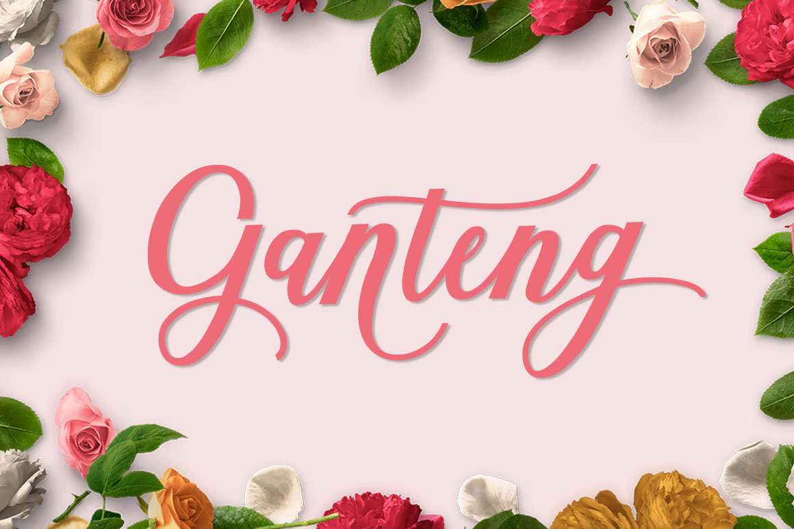 Ganteng Script: The Handwritten Font That Elevates Your Design Projects