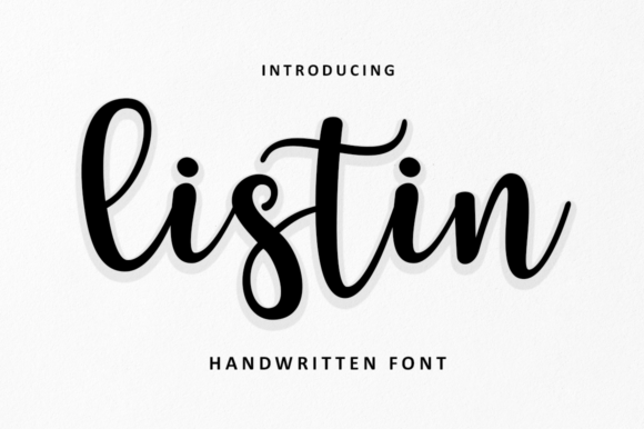 Listin Script: A Delicate and Elegant Handwritten Font for Stunning Designs