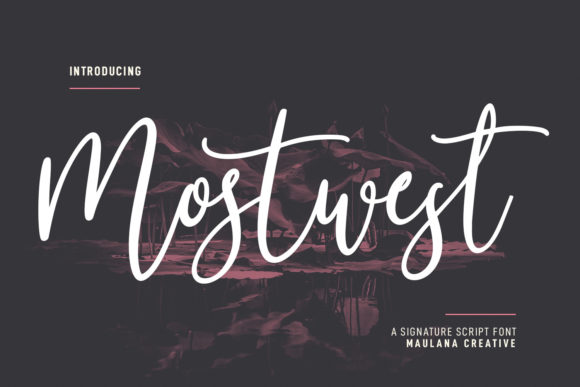 Mostwest Script: A Stylish and Elegant Font for Creative Design Projects